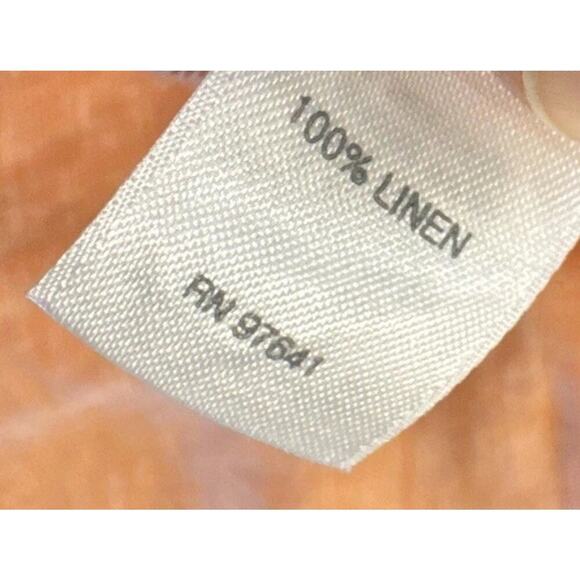 J. Jill Love Linen Orange Tunic Top Women’s Size Small Button Down Lagenlook - Picture 7 of 7